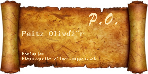 Peitz Olivér névjegykártya